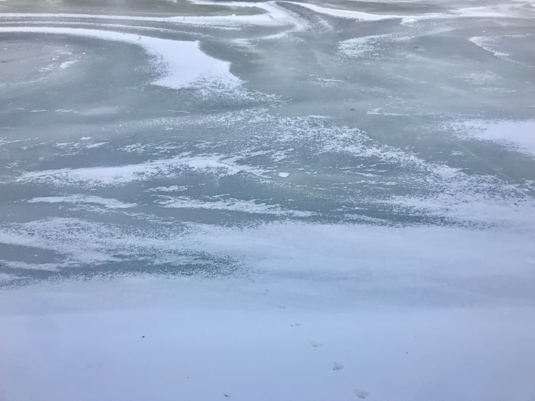 a view of the ice from an airplane window